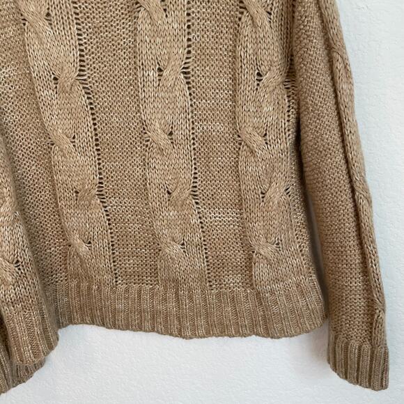 J.O.A Neutral Tan Mockneck Sweater - Picture 8 of 15